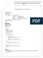 EX - NO:3 Date: Write A Program To Find Whether The Given Year Is Leap Year or Not