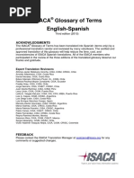 ISACA-Glossary-English-Spanish Mis Spa 0615 PDF