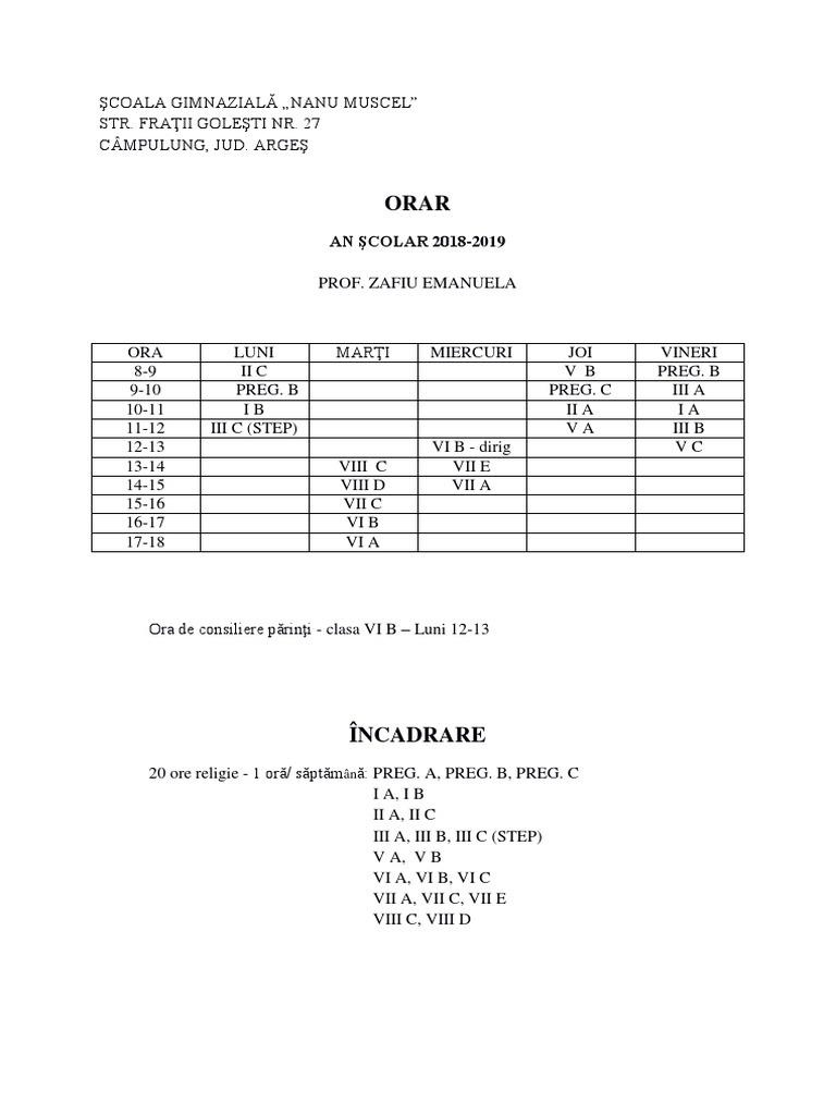 ORAR | PDF