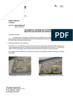 Informe de Ensayo de Prueba de Adherencia en Mármol