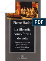Pierre Hadot La Filosofia Como Forma de Vida