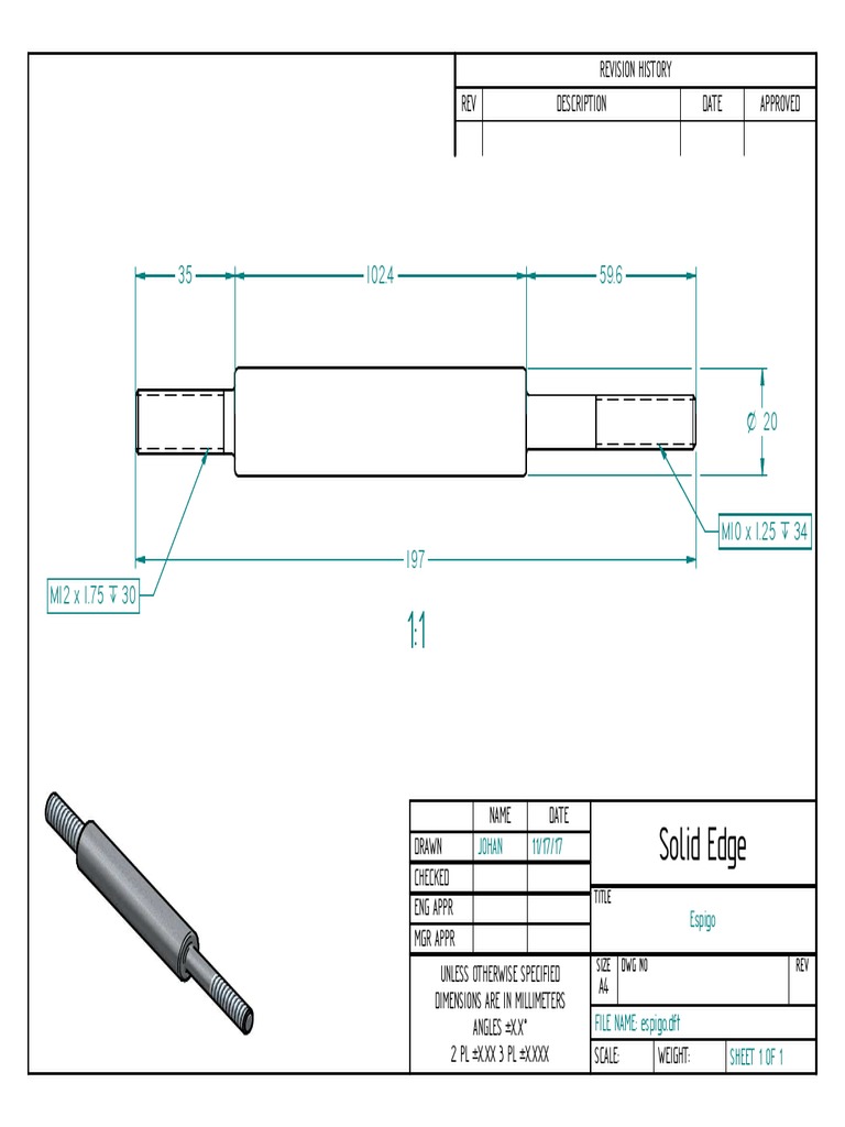 Solid Edge: Revision History REV Description Date Approved | PDF