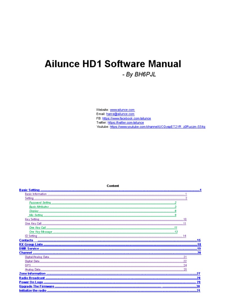 Getting Started with the Ailunce HD1 Software Manual A Comprehensive