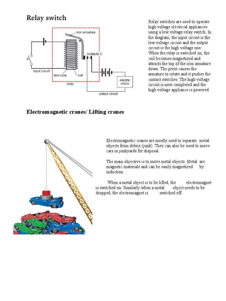 Uses of PDF Relay Switch