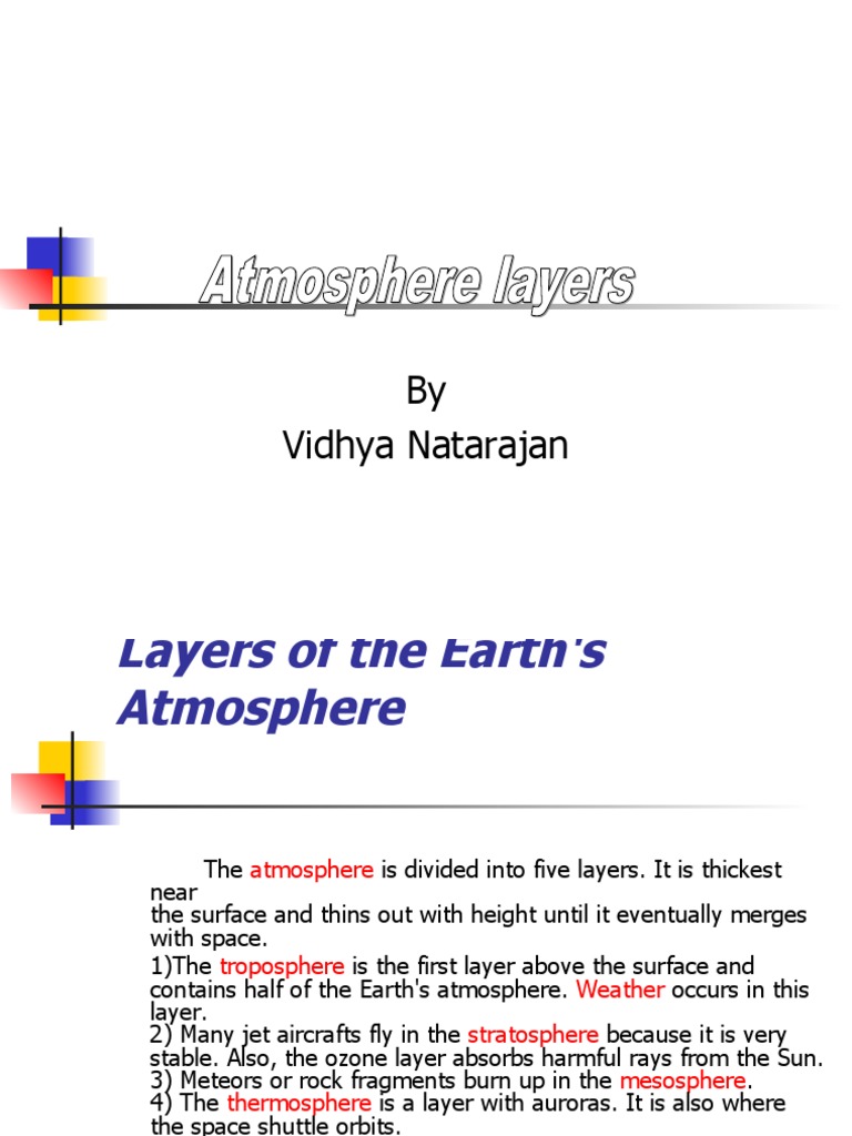 Understanding Earth's Atmospheric Layers | PDF | Atmosphere Of Earth ...