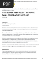 Guidelines Help Select Storage Tank Calibration Method - Oil & Gas Journal