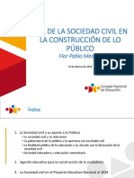 Flor Pablo: Rol de La Sociedad Civil en La Construcción de Lo Publico