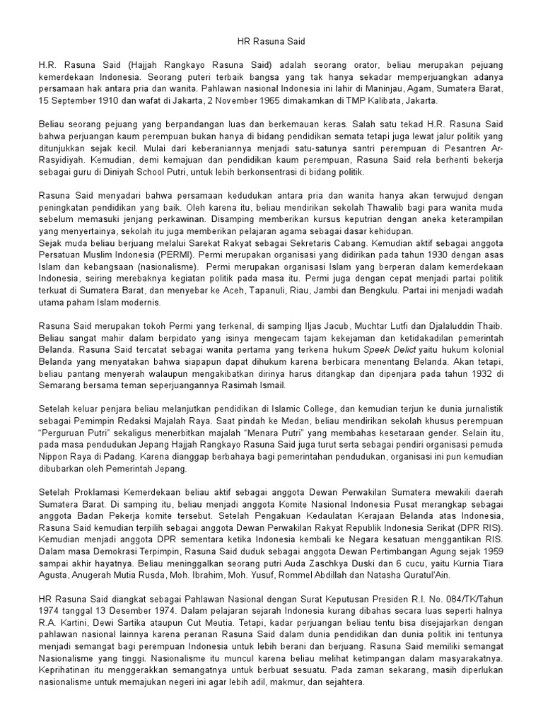 HR Rasuna Said | PDF
