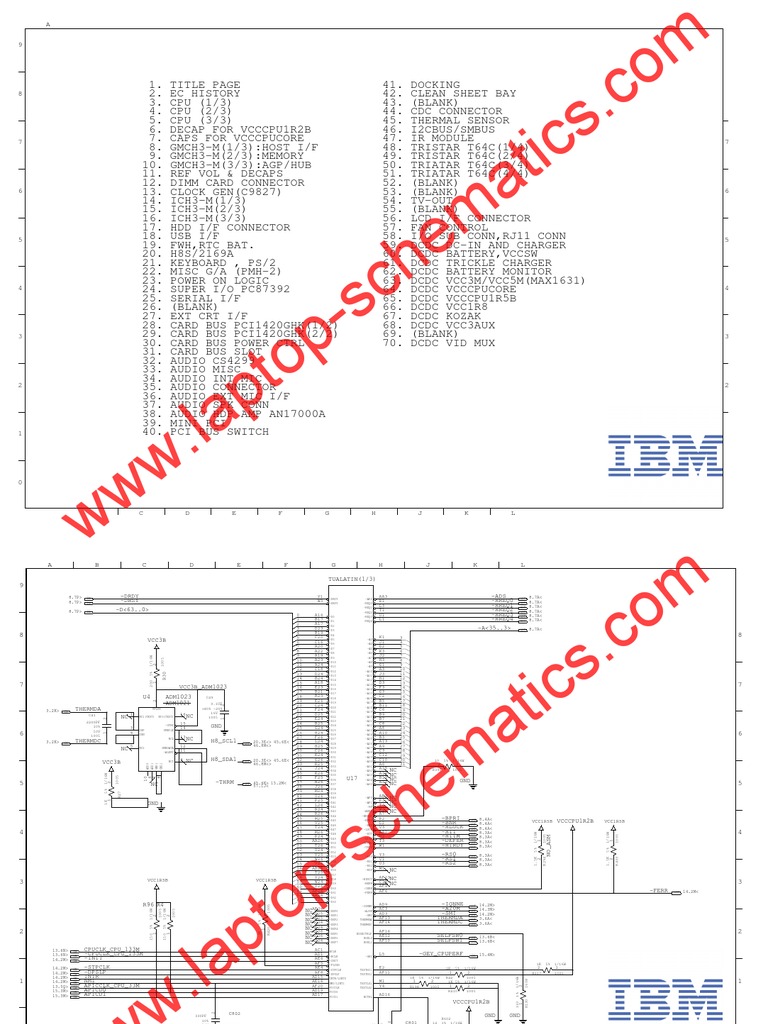 IBM Laptop Motherboard Schematic Diagram | PDF | Office Equipment