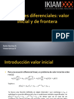 Matemáticas Problemas Valor Inicial Frontera