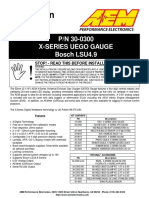 Instruction Manual: P/N 30-0300 X-Series Uego Gauge Bosch LSU4.9