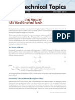 Technical Topics: Allowable Bearing Stress For APA Wood Structural Panels