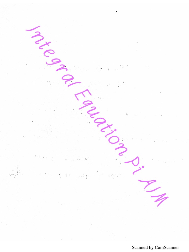 Integral Equation Pi AIM PDF