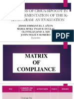 Matrix of Compliance