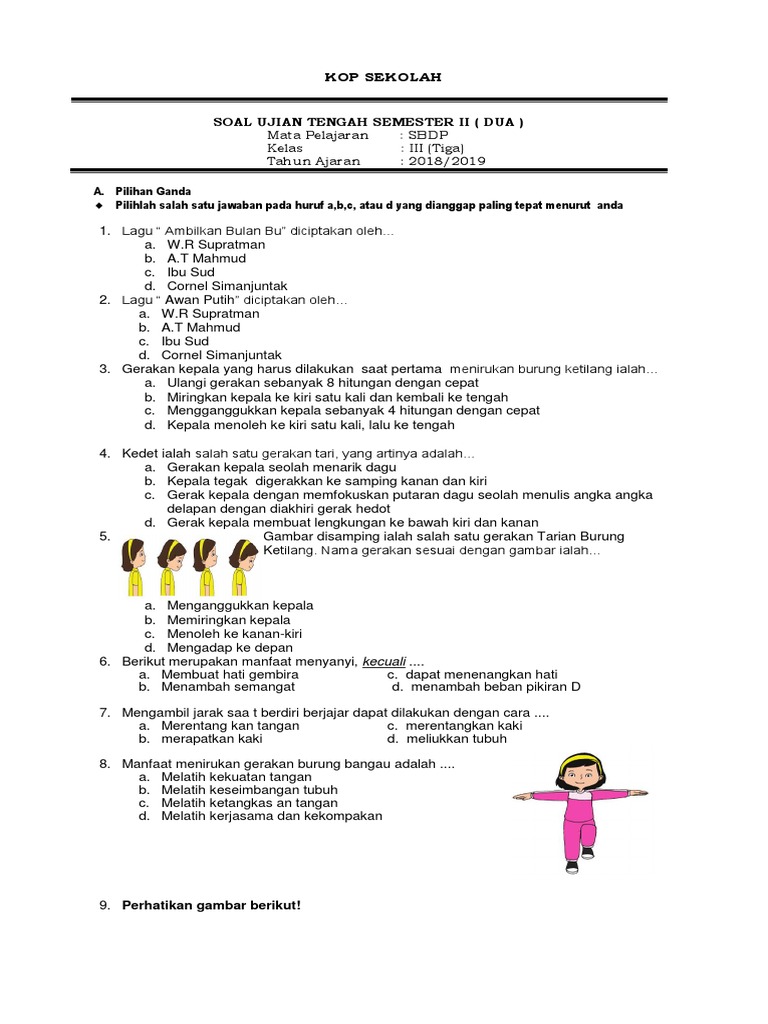 Contoh Soal Ujian Sbdp