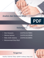 Analisis Dan Estimasi Biaya