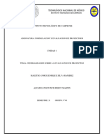 Unidad 1 Generalidades Sobre La Evaluación de Proyectos