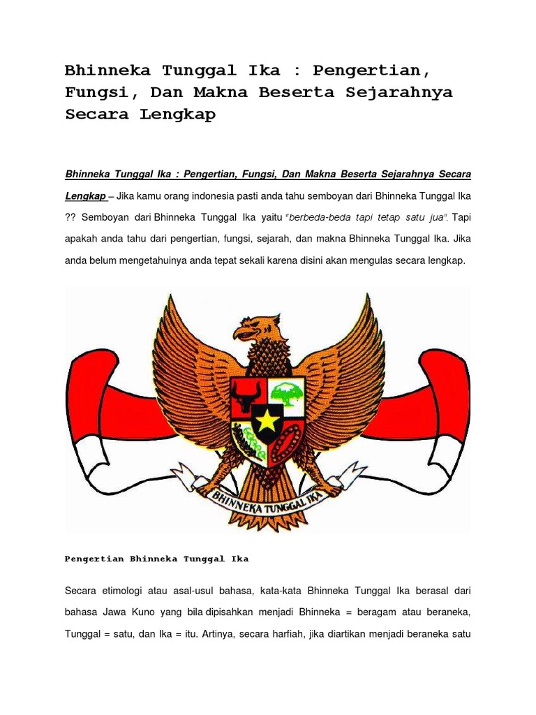 Bhinneka Tunggal Ika Pdf