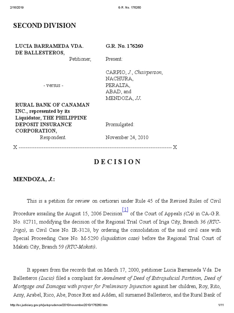 12 Barrameda vs. Rural Bank of Canaman vs. G.R. No. 176260 PDF