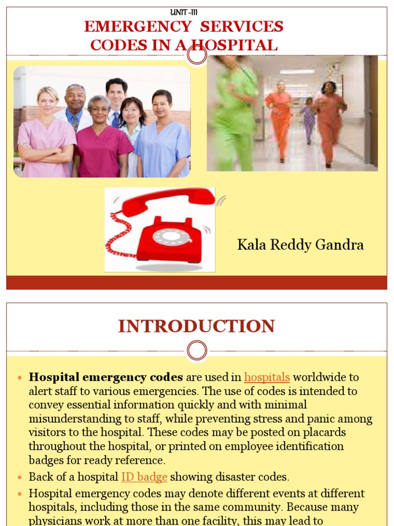 Emergency Codes in A Hospital | PDF | Emergency Department | Emergency