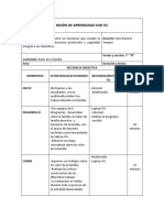 Sesion de Aprendizaje Con Tic