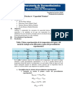 Termodiámica - Práctica 6 Capacidad Térmica