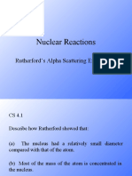 Nuclear Reactions: Rutherford's Alpha Scattering Experiment