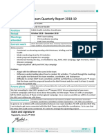 IPSF Team Quarterly Report 2018-19: Portfolio Full Name Position Period Meetings Attended Current Work