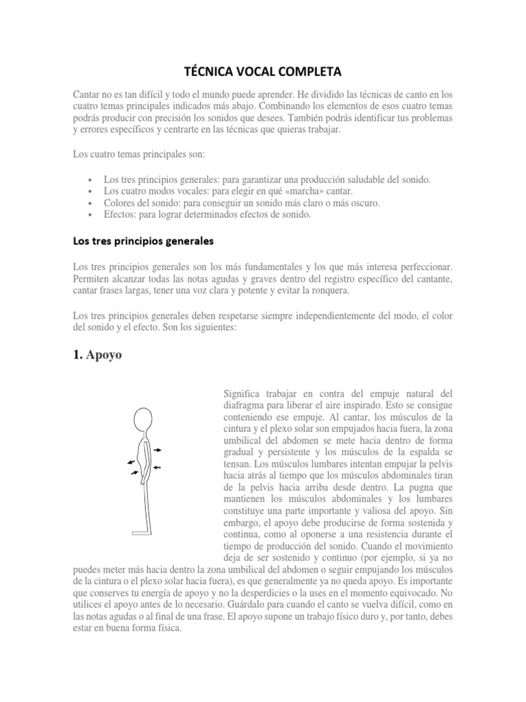 Técnicas de Voz y Resonadores en Canto | PDF | Respiración | Vocal