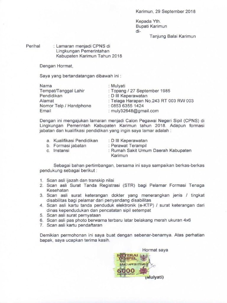Contoh Surat