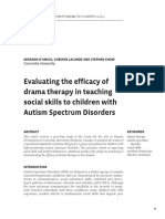 Article - Evaluating The Efficacy of Drama Therapy in Teaching Social Skills To Children With Autism Spectrum Disorders