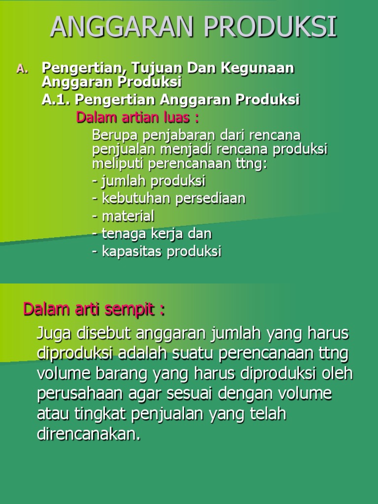 3 Anggaran Produksi Ppt