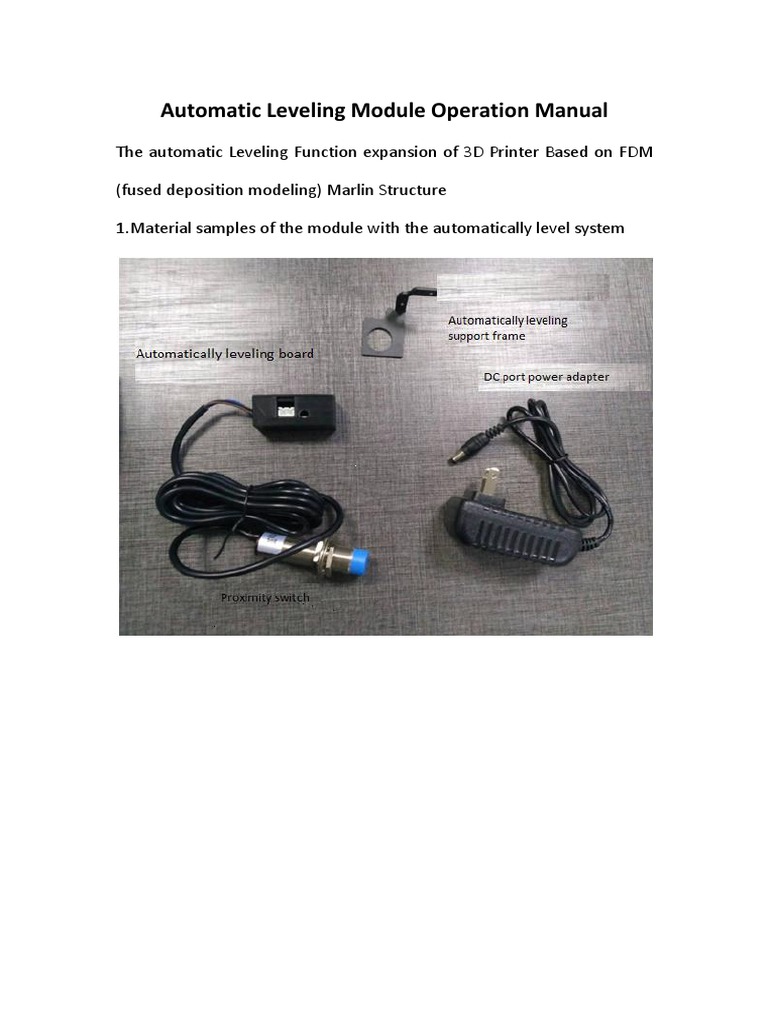 Auto Leveling Instruction Tutorial Ender 3 | PDF
