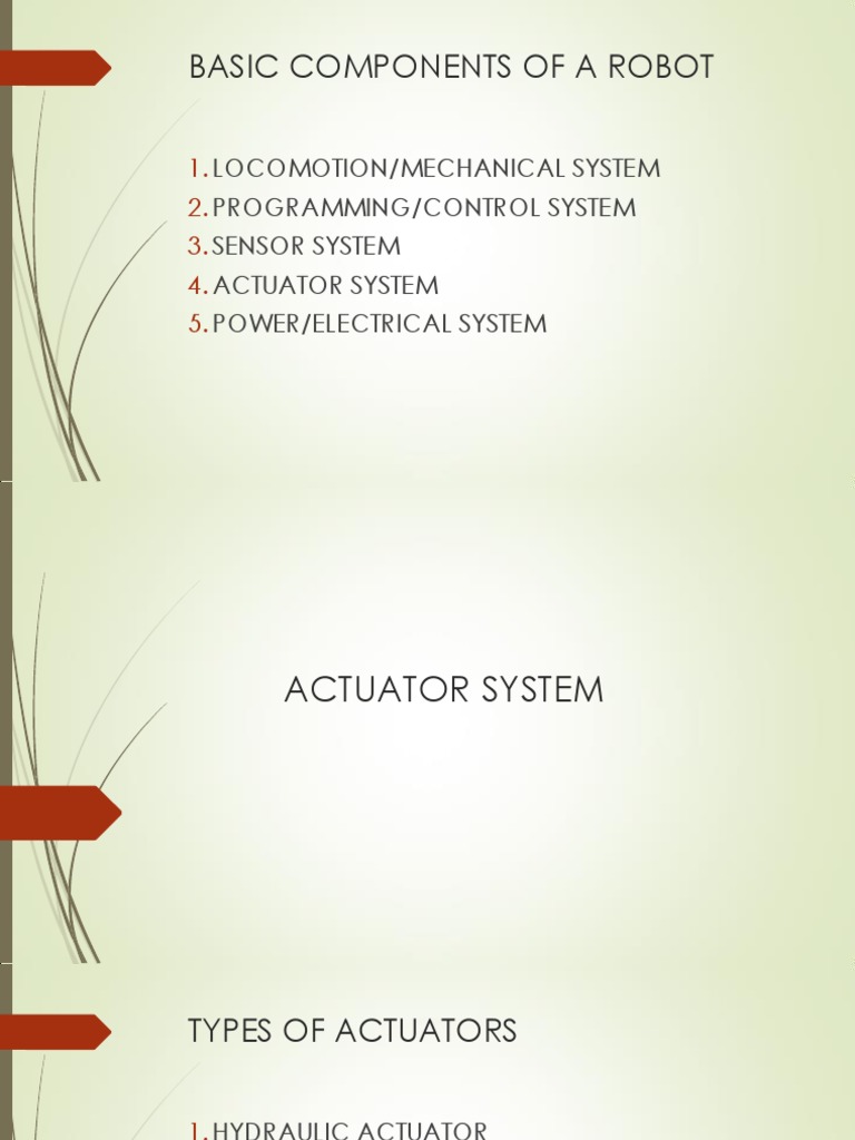 Robotics Actuators | PDF | Electric Motor | Power (Physics)