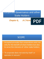 Corporate Governance and Other Stake Holders
