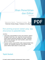 Pemilihan Penerbitan Dan Editor UHB