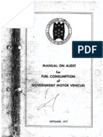 Manual On Audit For Fuel Consumption of Government Motor Vehicles