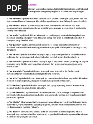 Fadhilat Zikir Asmaul Husna Pdf