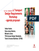 Agenda - LTE Radio - Transport Design Requirements - WS - Proposed