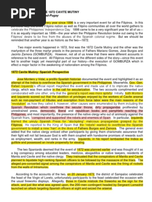 The Two Faces Of The 1872 Cavite Mutiny Philippines Politics