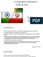 Trade Co-operation Between India & Iran