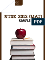 NTSE 2013 (MAT) Sample Papers PDF