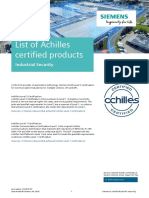 Achilles Practices Certification From Siemens