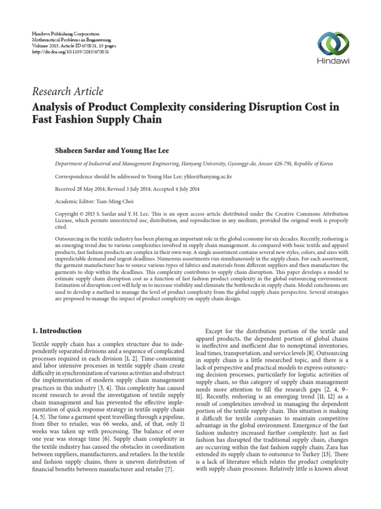 Analysis of Product Complexity | PDF | Supply Chain | Retail