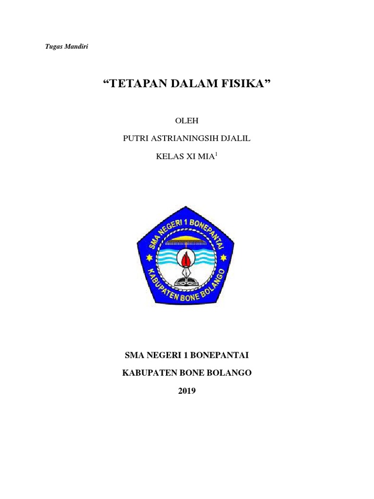 Tetapan Dalam Fisika | PDF