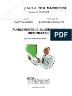 Fundamentele Algebrice Ale Informaticii PDF