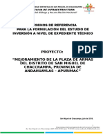 TDR - Expediente Tecnico - Plaza Chaccrampa
