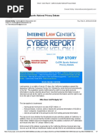 Cyber Report - California Sparks National Privacy Debate