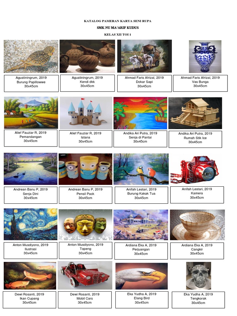 Katalog Pameran Karya Seni Rupa | PDF