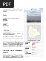 Provincias de Cochabamba: Mapa y Datos | PDF | Bolivia | Agitación